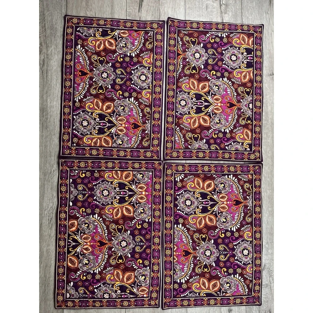 Vera Bradley Quilted Placemats (4) Set Safari Sunset NWOT